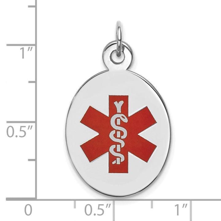 14k White Gold Medical Alert ID Charm Pendants