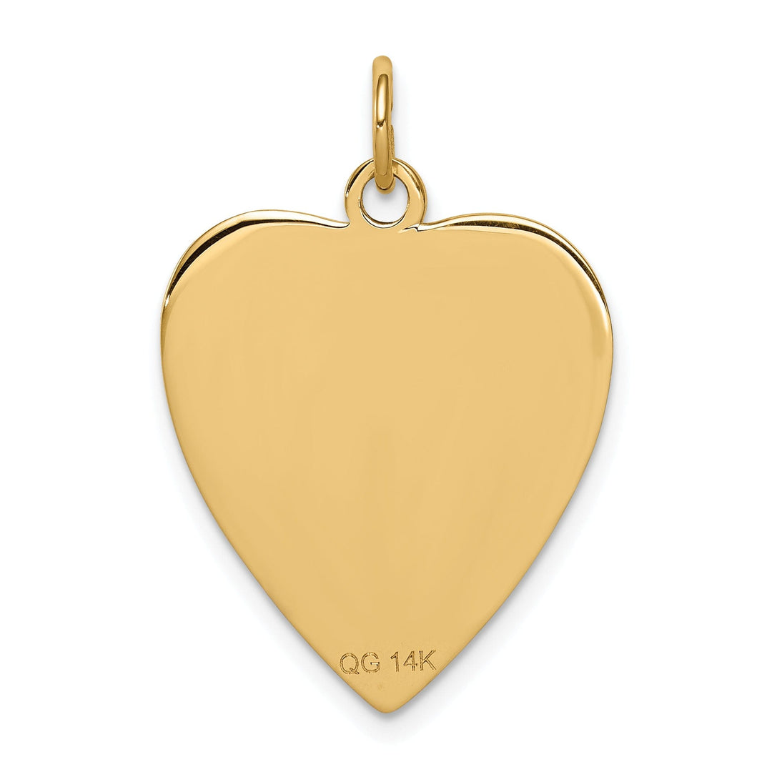 14k Yellow Gold Heart Shaped Medical Alert Pendant