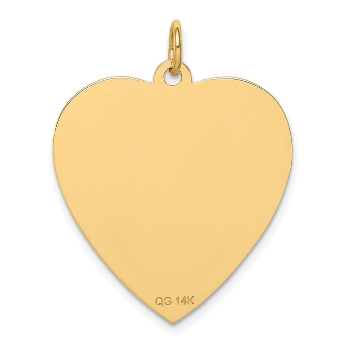 14k Yellow Gold Heart Shaped Medical Alert Pendant