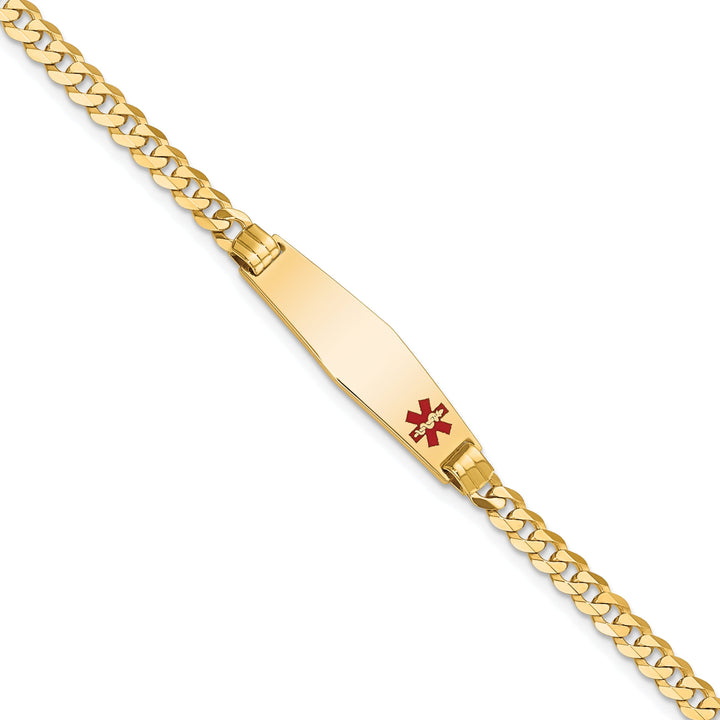 14K Yellow Gold Curb Link Medical ID Bracelet