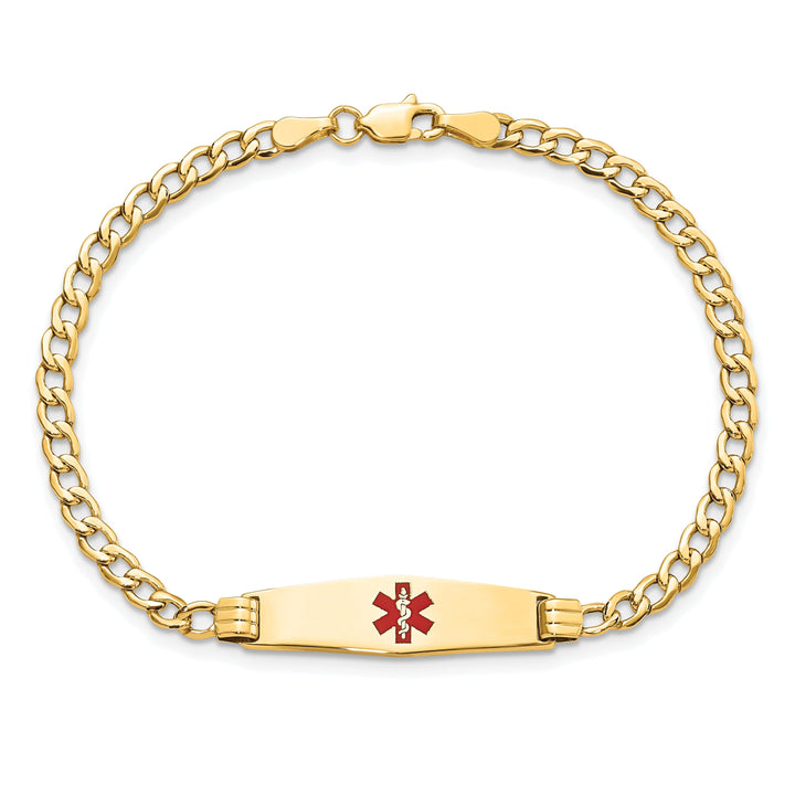 14K Yellow Gold Cuban Link Medical ID Bracelet