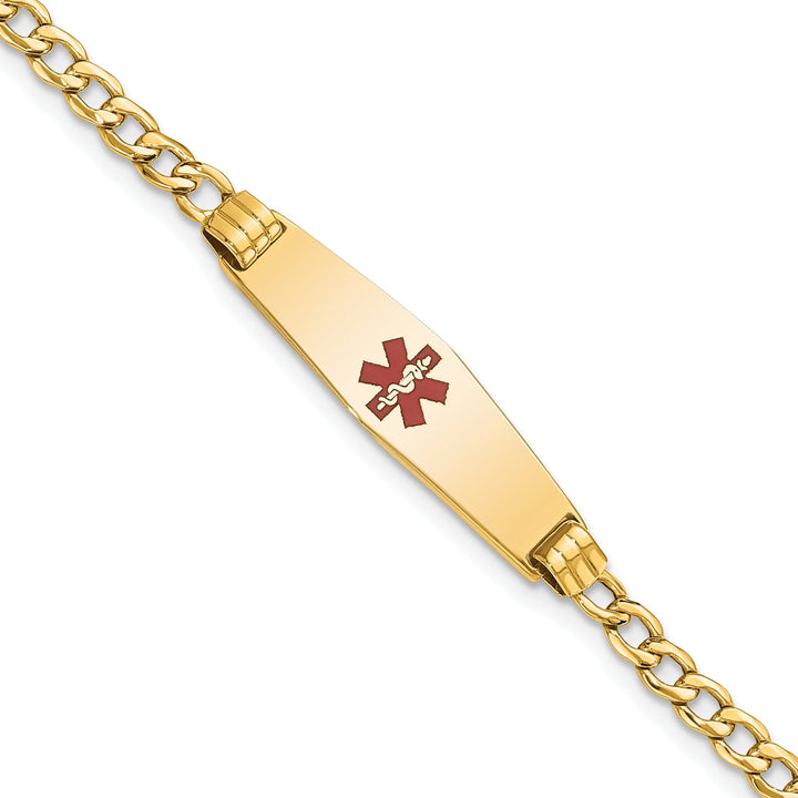 14K Yellow Gold Cuban Link Medical ID Bracelet