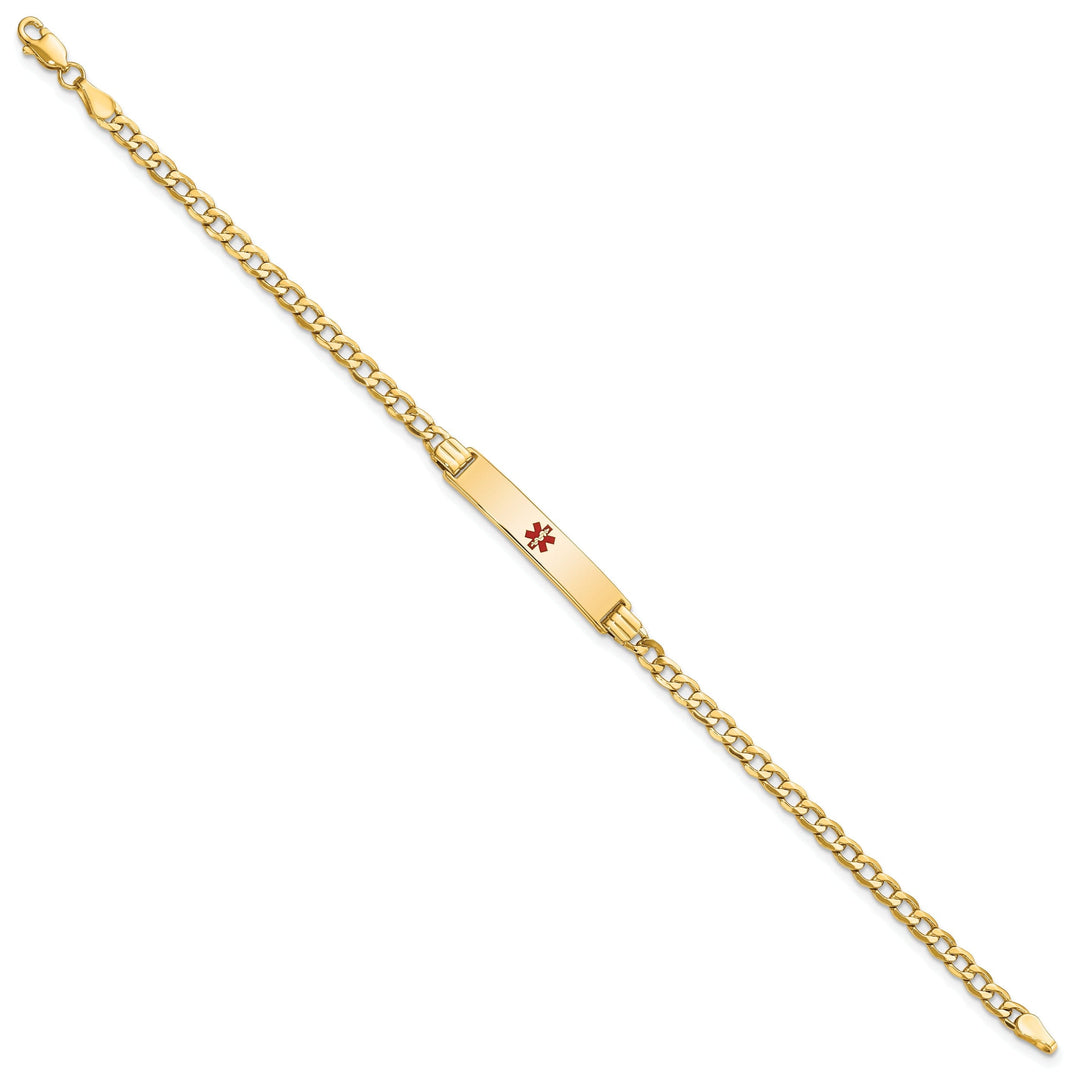 14K Yellow Gold Cuban Link Medical ID Bracelet