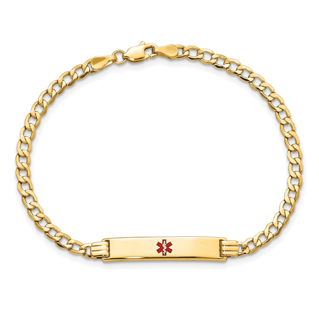 14K Yellow Gold Cuban Link Medical ID Bracelet