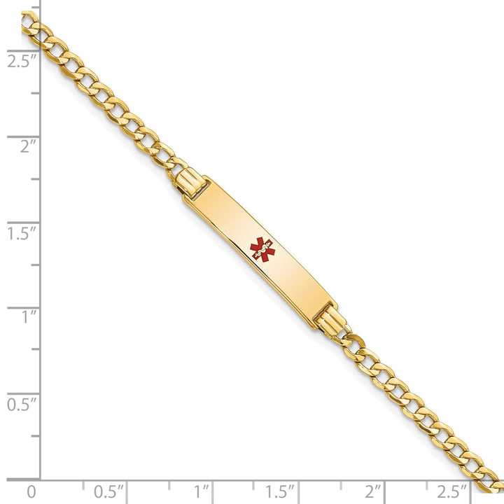 14K Yellow Gold Cuban Link Medical ID Bracelet