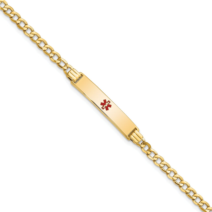 14K Yellow Gold Cuban Link Medical ID Bracelet