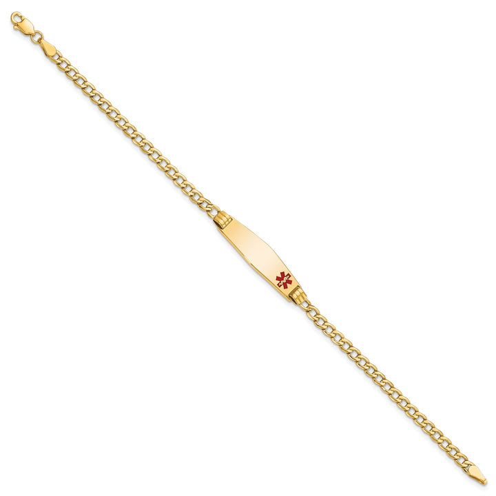 14K Yellow Gold Cuban Link Medical ID Bracelet