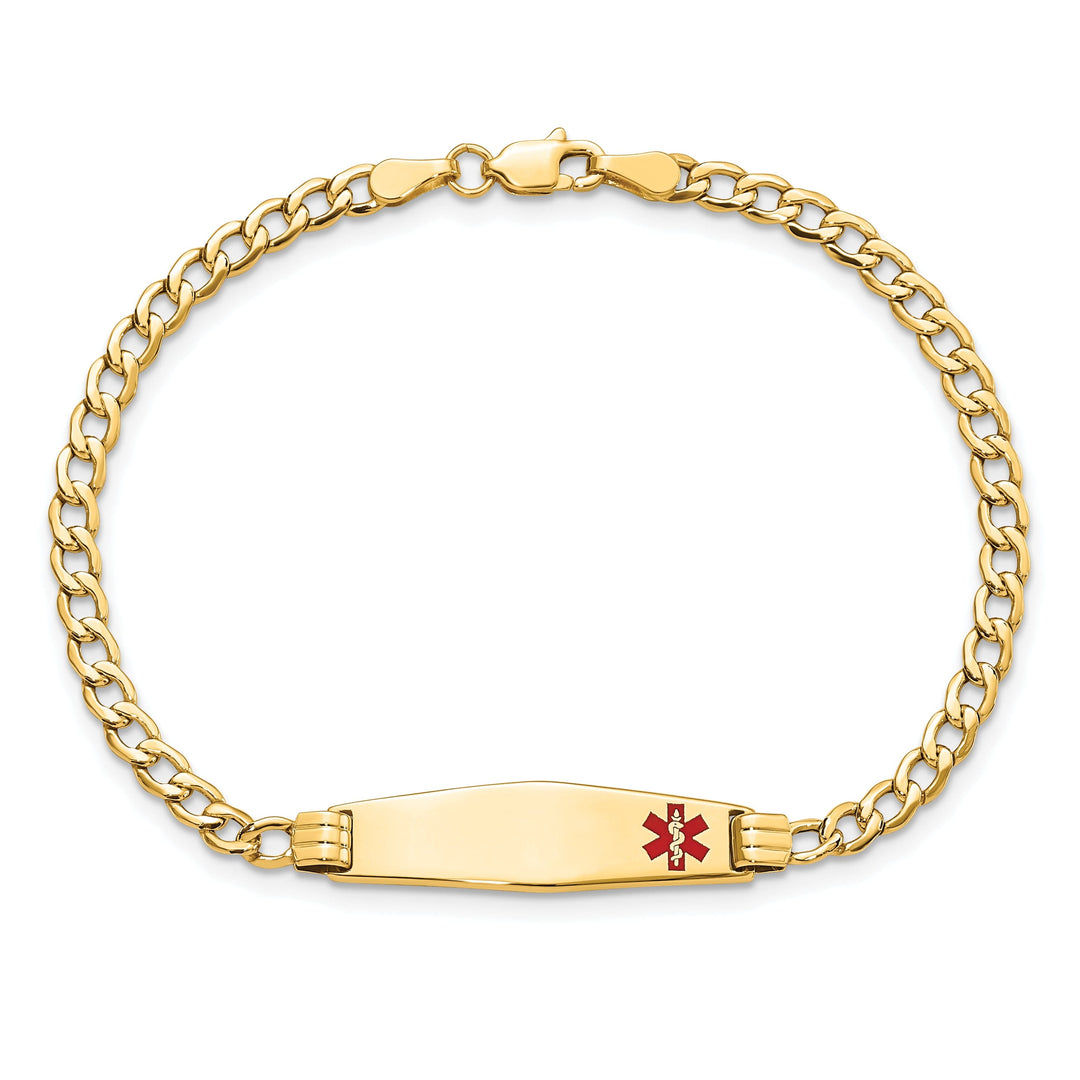 14K Yellow Gold Cuban Link Medical ID Bracelet