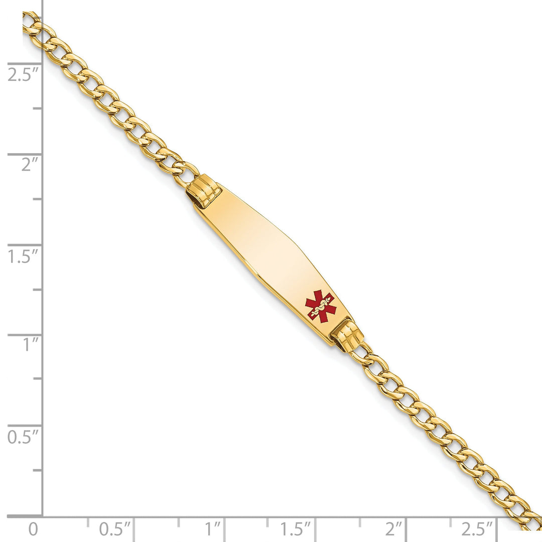 14K Yellow Gold Cuban Link Medical ID Bracelet