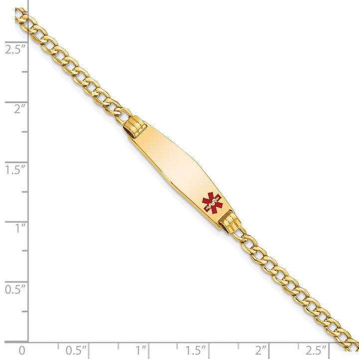 14K Yellow Gold Cuban Link Medical ID Bracelet