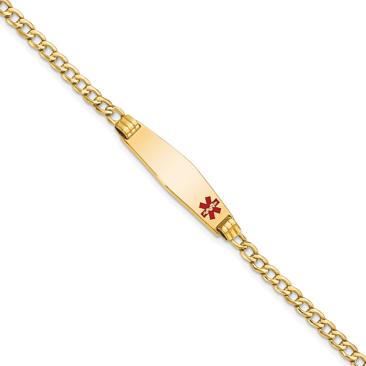 14K Yellow Gold Cuban Link Medical ID Bracelet