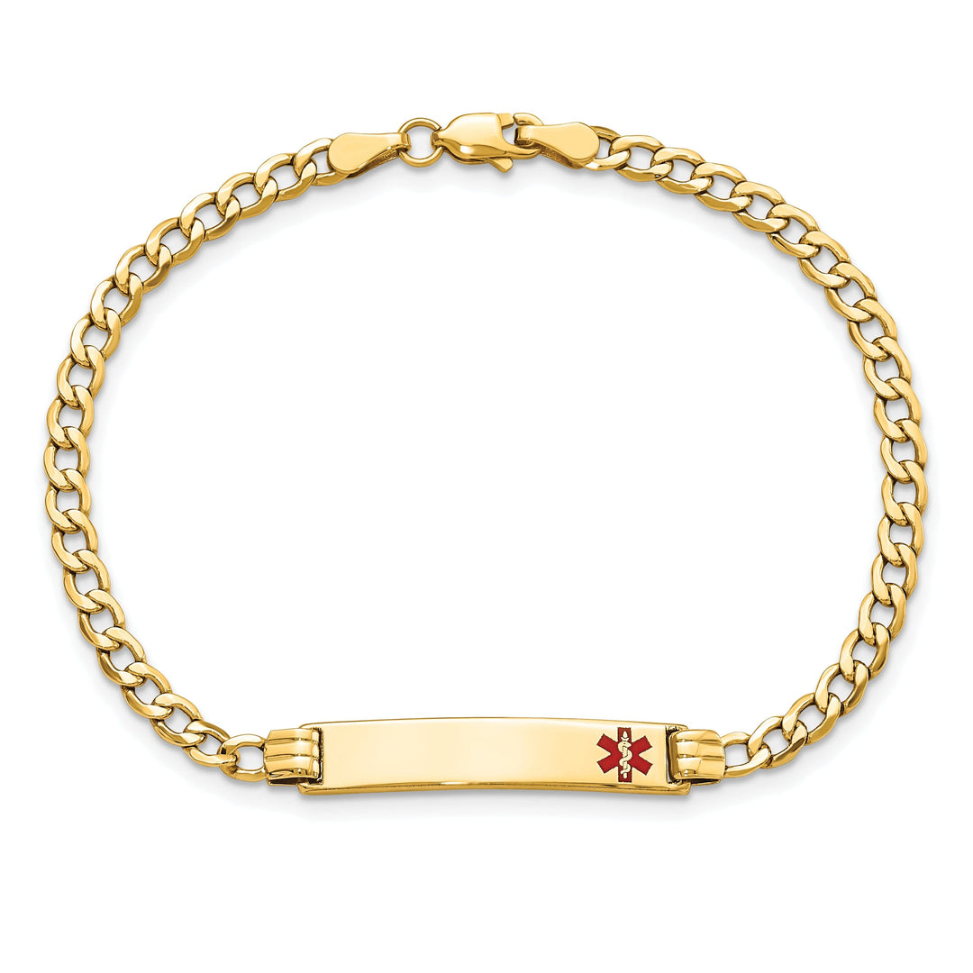 14K Yellow Gold Cuban Link Medical ID Bracelet