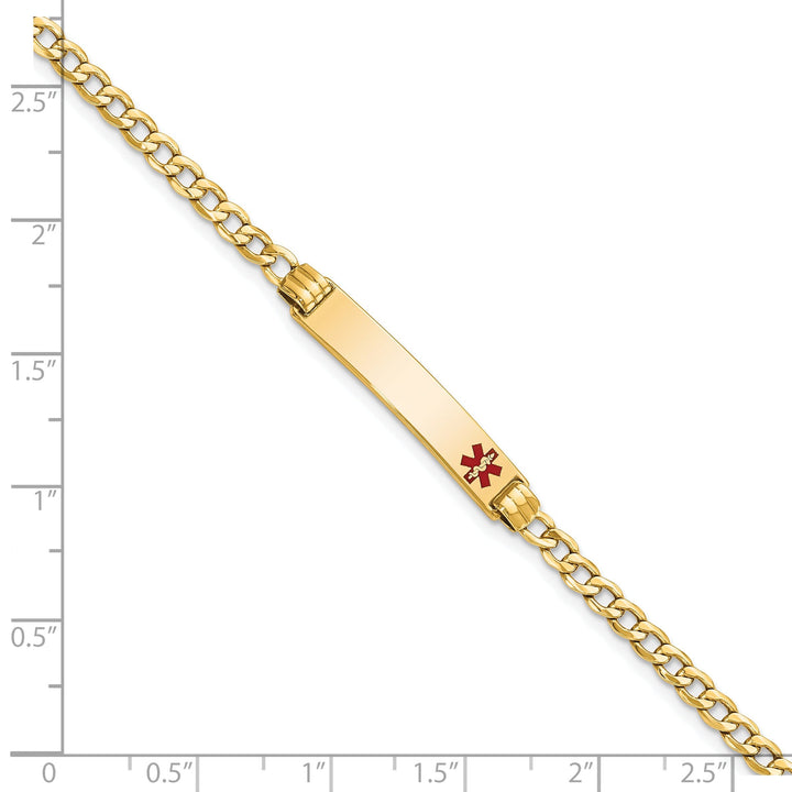 14K Yellow Gold Cuban Link Medical ID Bracelet