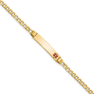 14K Yellow Gold Cuban Link Medical ID Bracelet at $ 293.41 only from Jewelryshopping.com