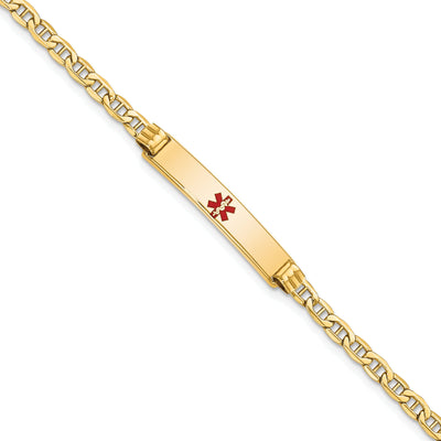 14K Yellow Gold Anchor Link Medical ID Bracelet at $ 310.73 only from Jewelryshopping.com