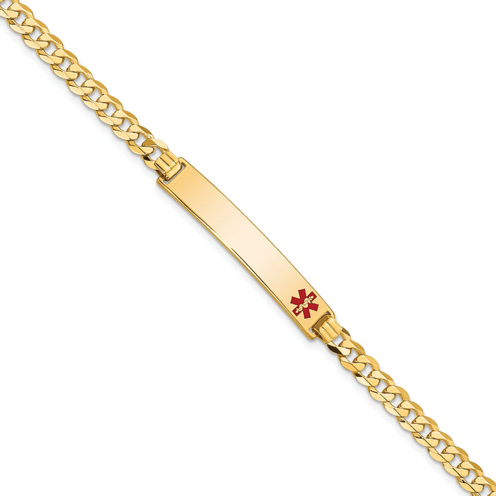 14K Yellow Gold Curb Link Medical ID Bracelet