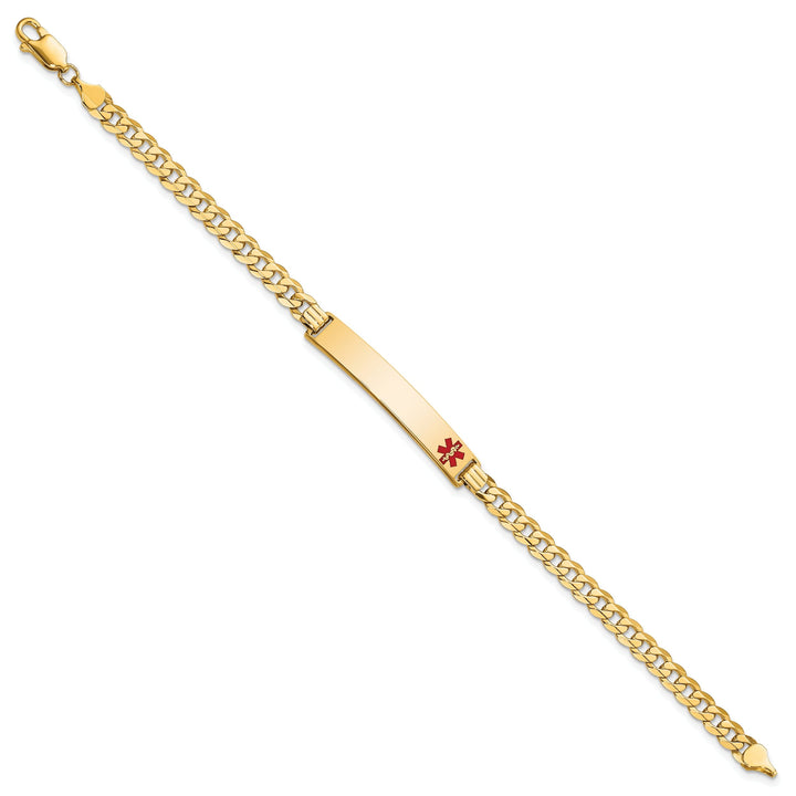 14K Yellow Gold Curb Link Medical ID Bracelet