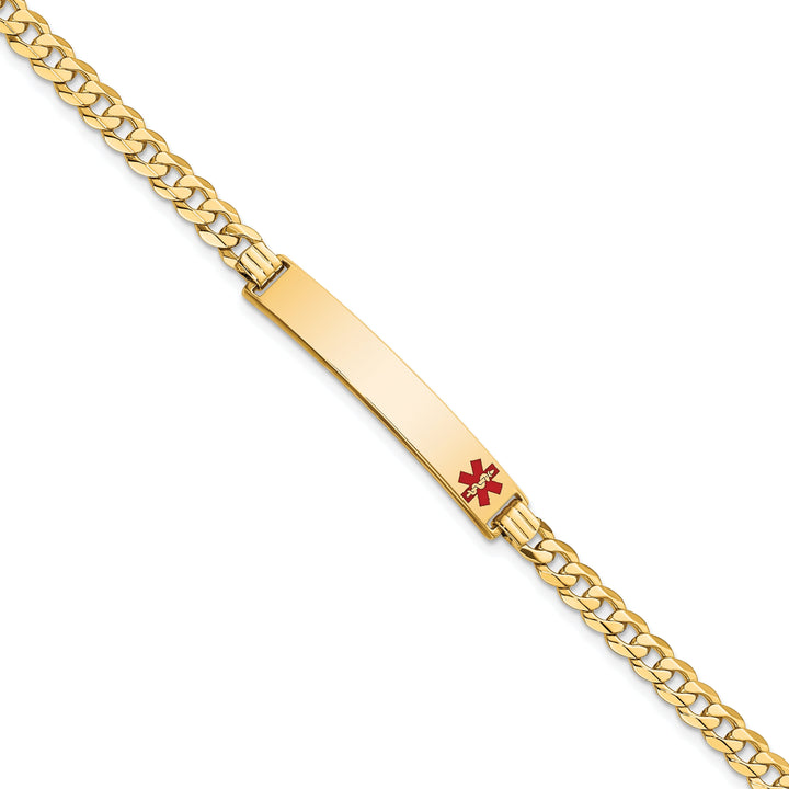 14K Yellow Gold Curb Link Medical ID Bracelet