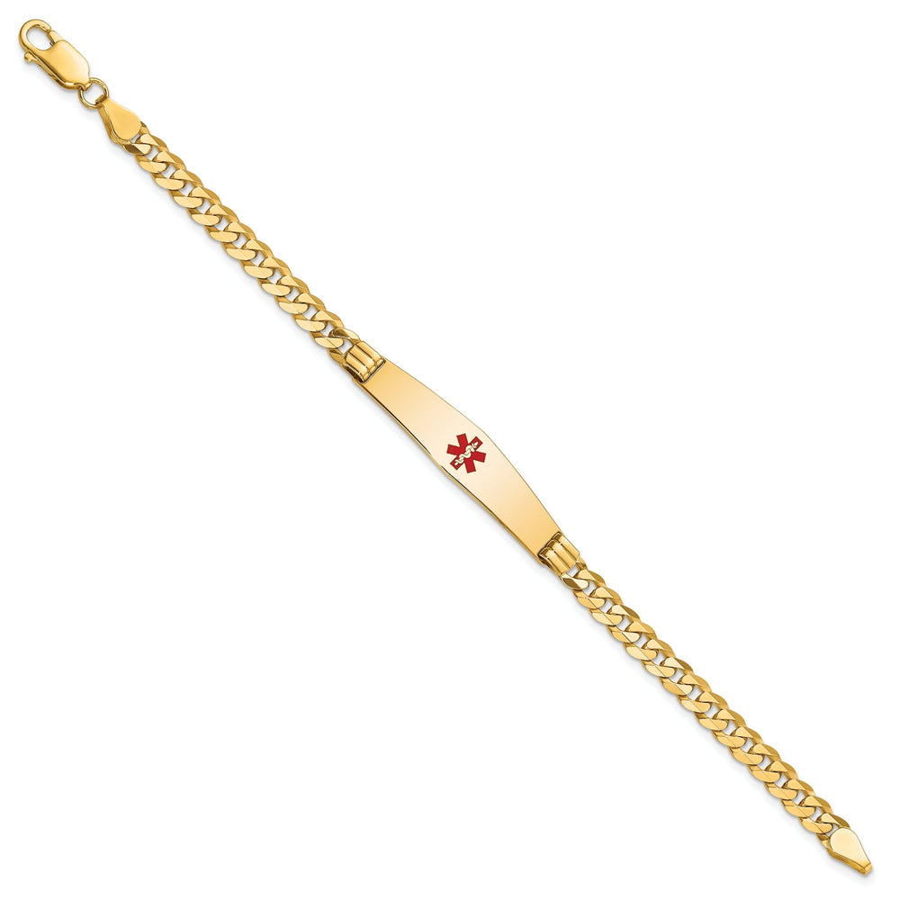 14K Yellow Gold Curb Link Medical ID Bracelet