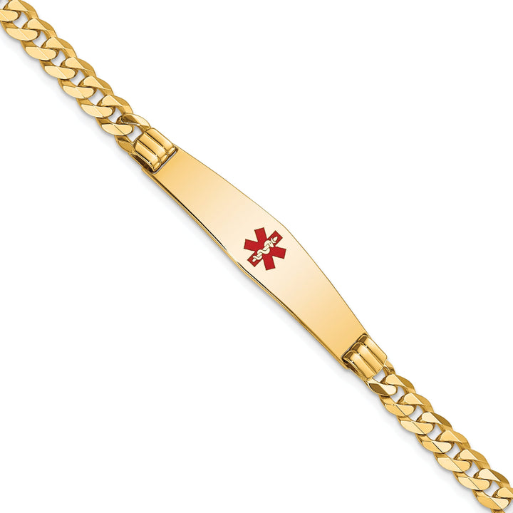 14K Yellow Gold Curb Link Medical ID Bracelet