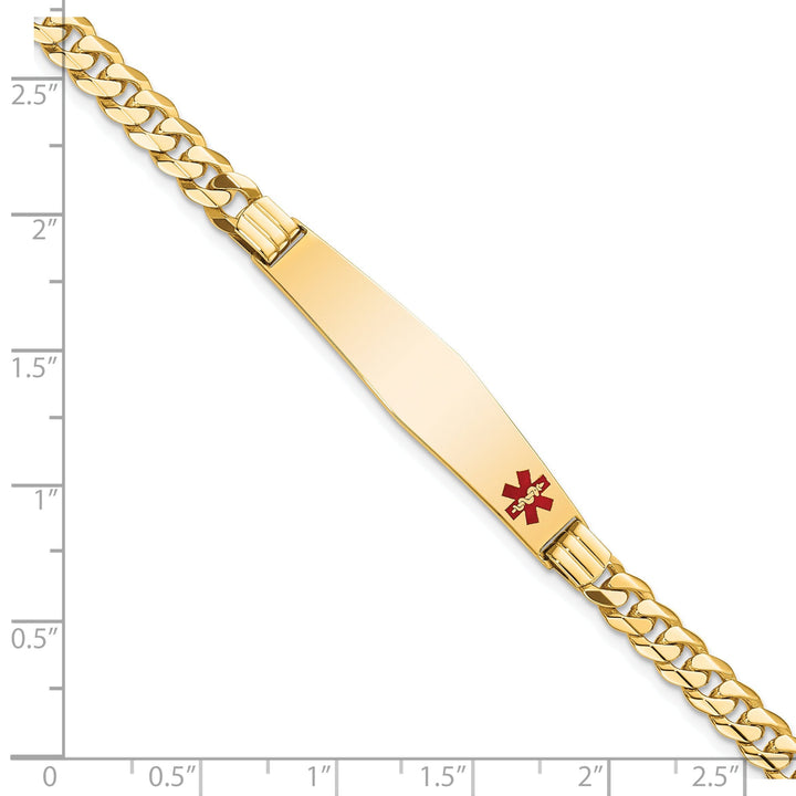 14K Yellow Gold Curb Link Medical ID Bracelet