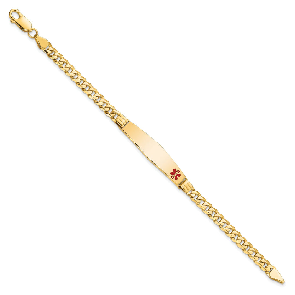 14K Yellow Gold Curb Link Medical ID Bracelet