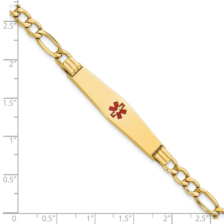 14K Yellow Gold Anchor Link Medical ID Bracelet