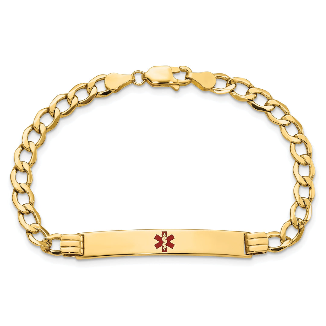 14K Yellow Gold Cuban Link Medical ID Bracelet