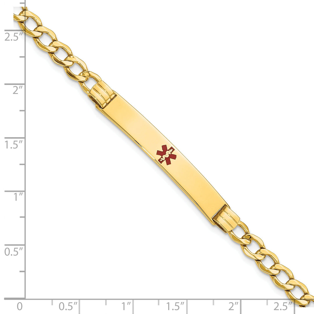 14K Yellow Gold Cuban Link Medical ID Bracelet