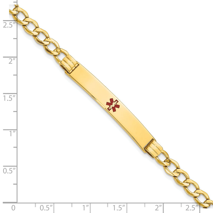 14K Yellow Gold Cuban Link Medical ID Bracelet