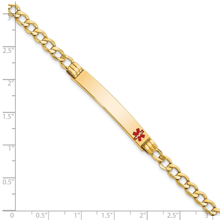 14K Yellow Gold Cuban Link Medical ID Bracelet