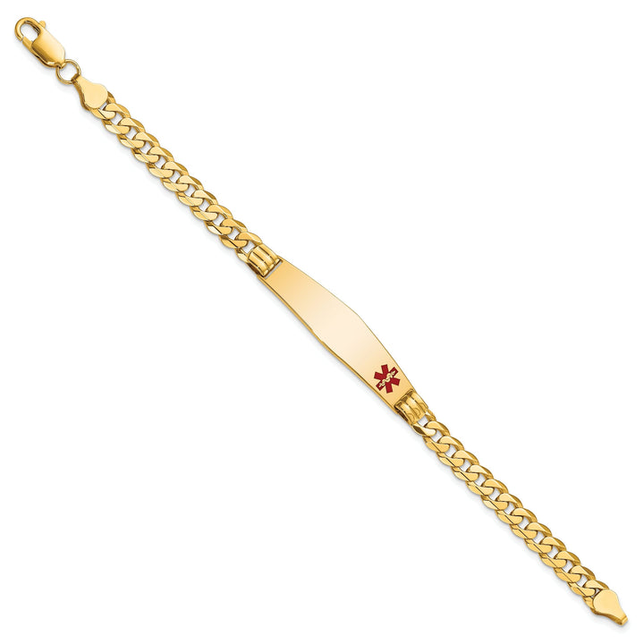 14K Yellow Gold Curb Link Medical ID Bracelet