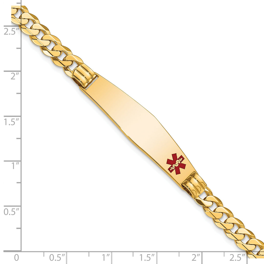 14K Yellow Gold Curb Link Medical ID Bracelet