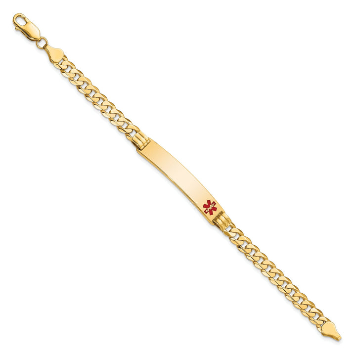 14K Yellow Gold Curb Link Medical ID Bracelet