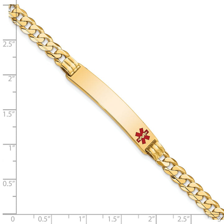 14K Yellow Gold Curb Link Medical ID Bracelet