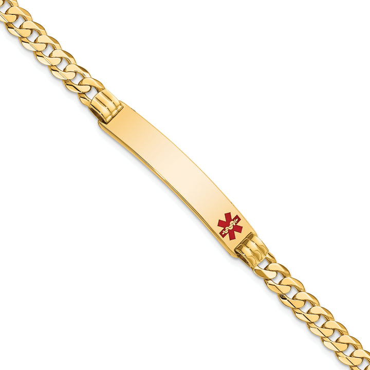 14K Yellow Gold Curb Link Medical ID Bracelet