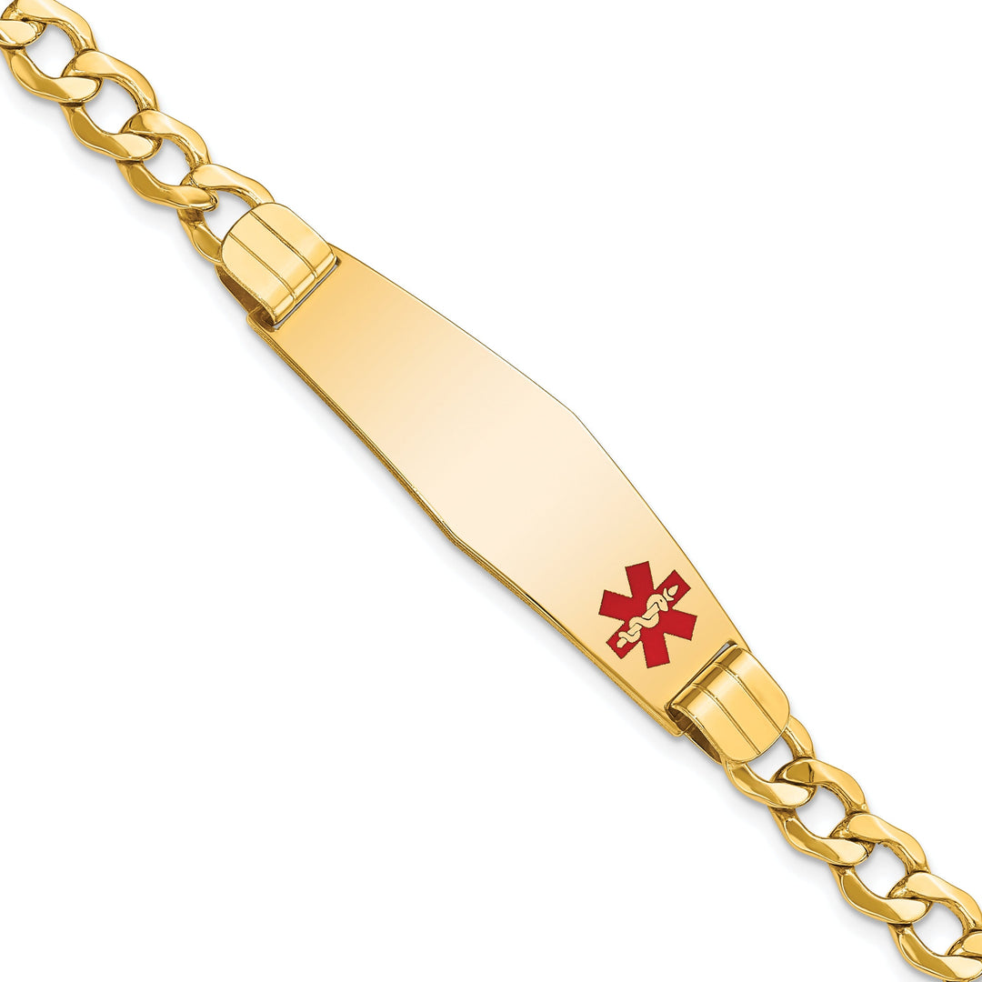 14K Yellow Gold Curb Link Medical ID Bracelet