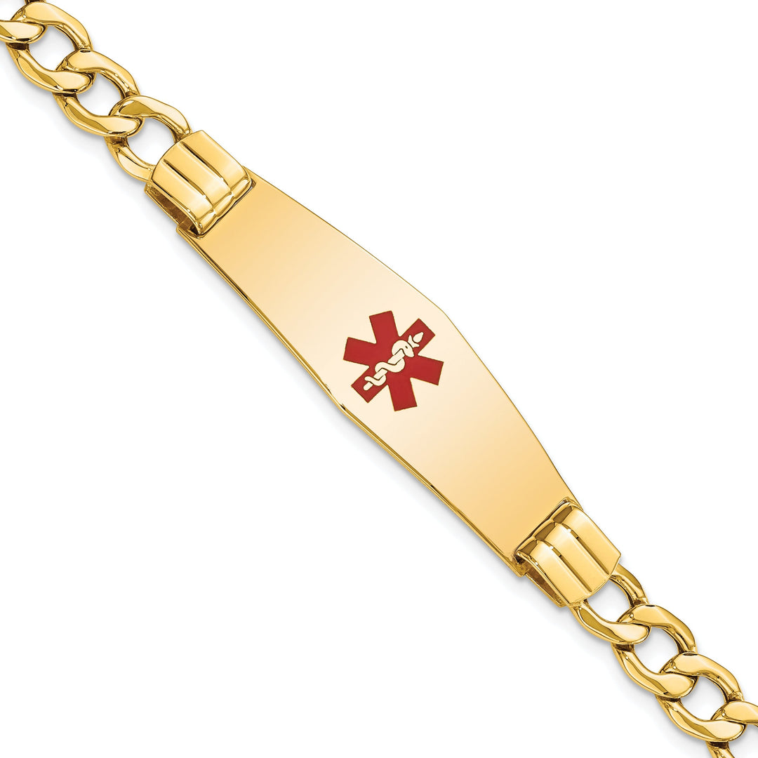 14K Yellow Gold Curb Link Medical ID Bracelet