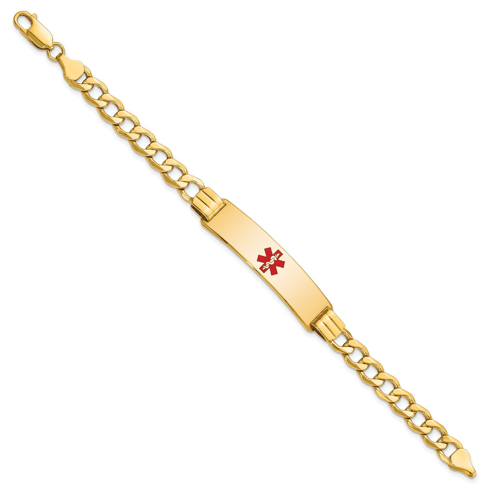 14K Yellow Gold Curb Link Medical ID Bracelet