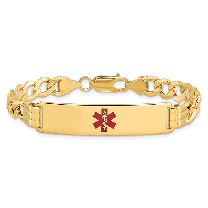 14K Yellow Gold Curb Link Medical ID Bracelet