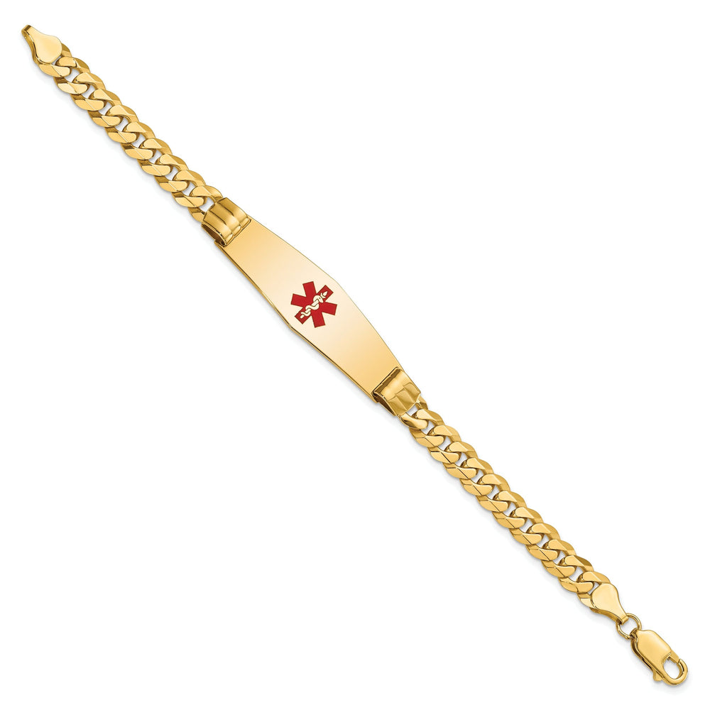 14K Yellow Gold Curb Link Medical ID Bracelet