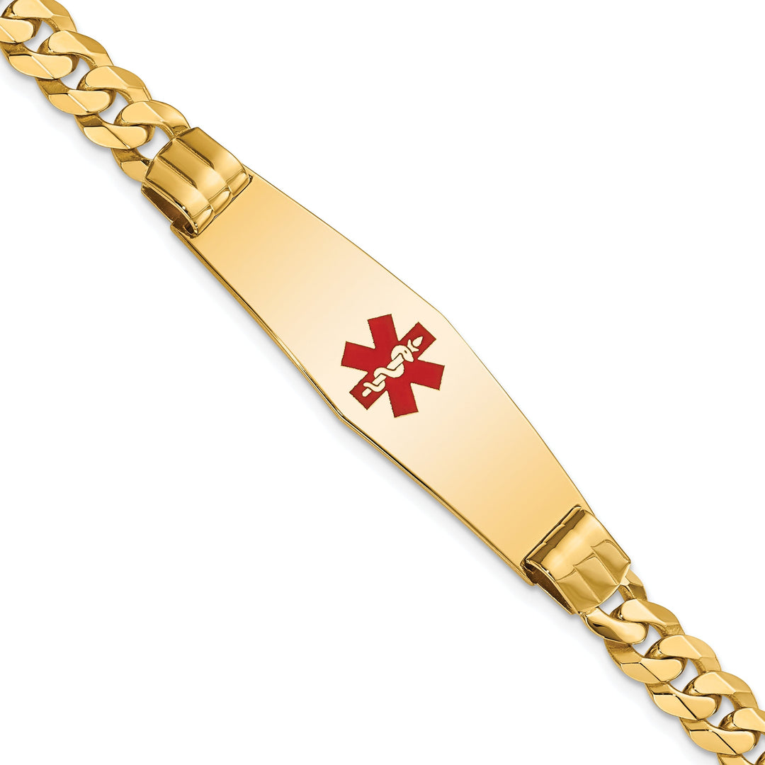 14K Yellow Gold Curb Link Medical ID Bracelet