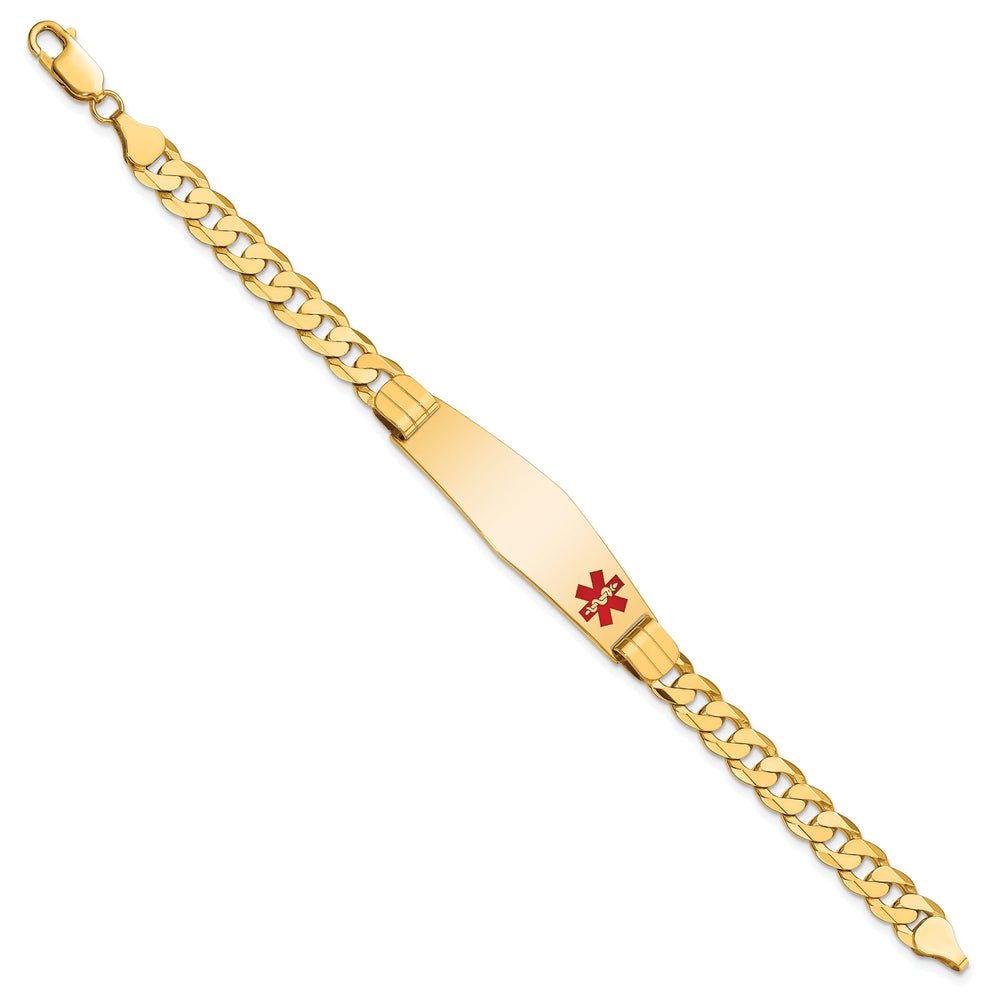 14K Yellow Gold Curb Link Medical ID Bracelet