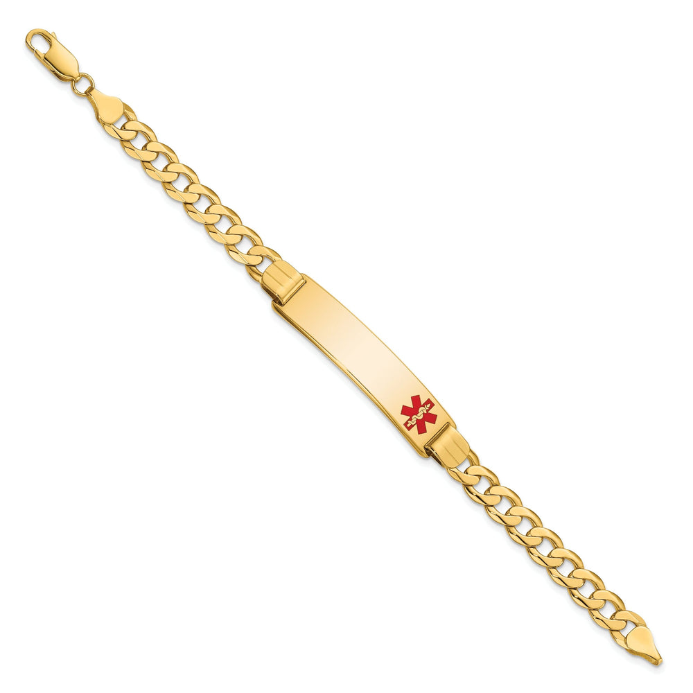 14K Yellow Gold Curb Link Medical ID Bracelet