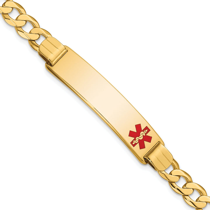 14K Yellow Gold Curb Link Medical ID Bracelet