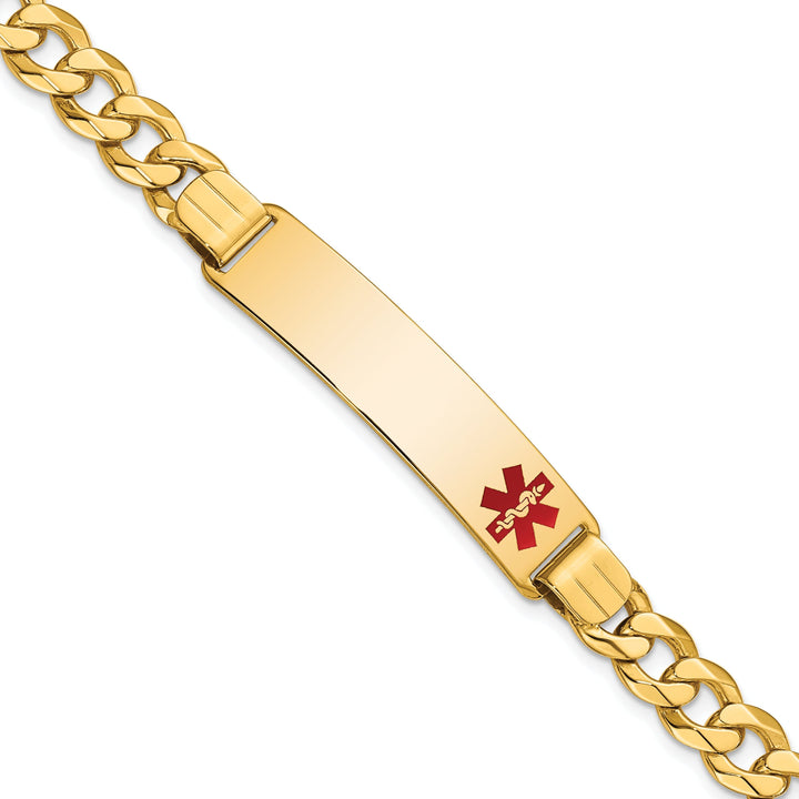 14K Yellow Gold Curb Link Medical ID Bracelet