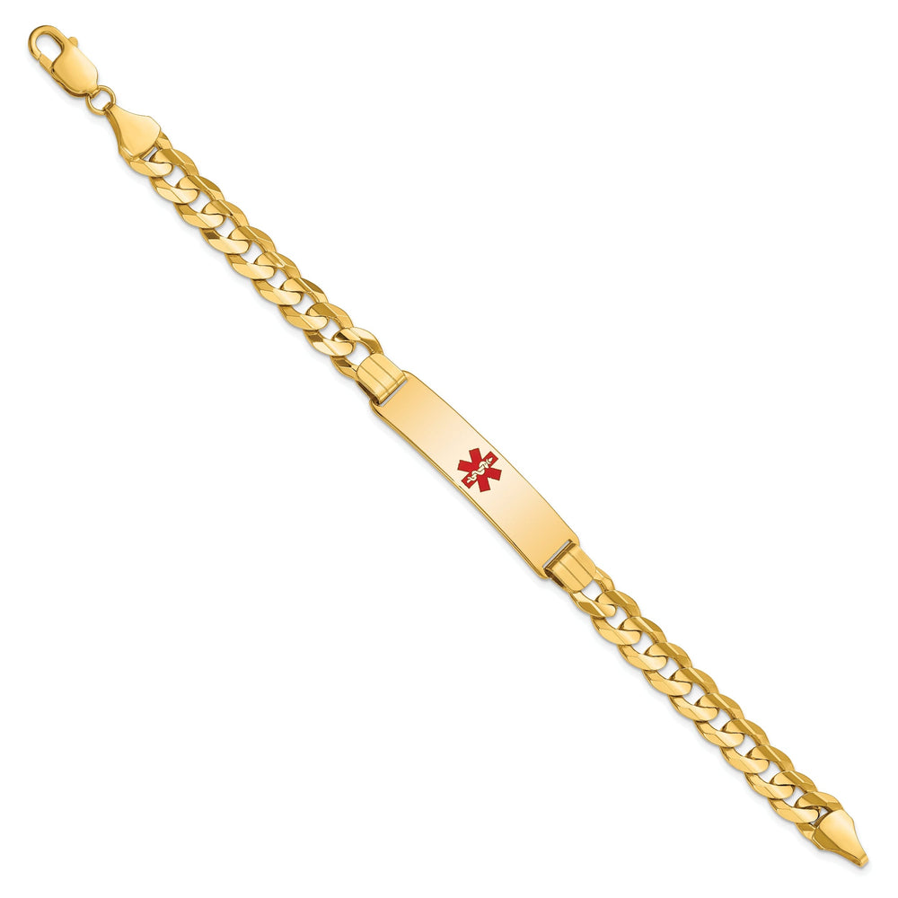 14K Yellow Gold Curb Link Medical ID Bracelet