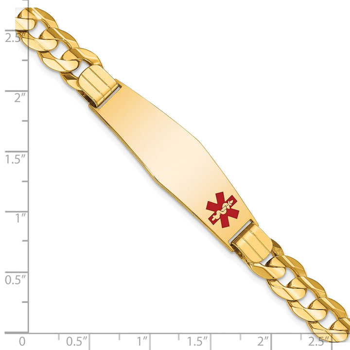 14K Yellow Gold Curb Link Medical ID Bracelet