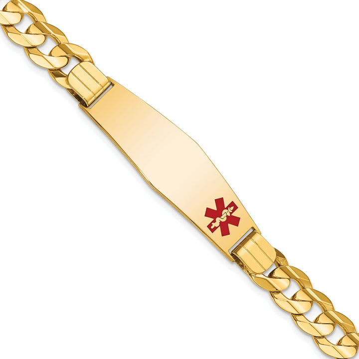 14K Yellow Gold Curb Link Medical ID Bracelet