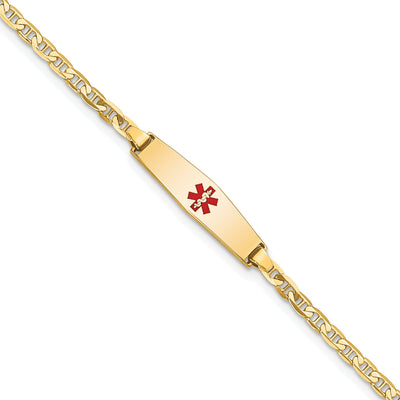 14K Yellow Gold Anchor Link Medical ID Bracelet at $ 278.91 only from Jewelryshopping.com